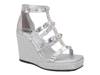 Panda Wedge Sandal Silver Metallic Synthetic view