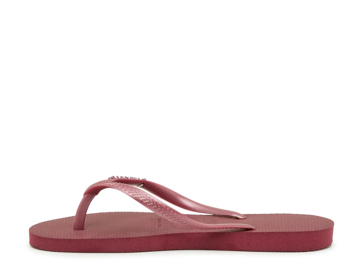 Slim Logo Metallic Flip Flop - Women's