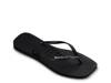Slim Square Logo Metallic Flip Flop - Women's Black/Silver view