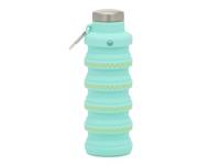 Collapsible 17-Oz. Flower Print Water Bottle Turquoise/Aqua view