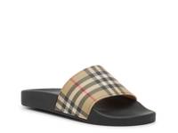 Furley Slide Sandal - Women's Tan Plaid Print view