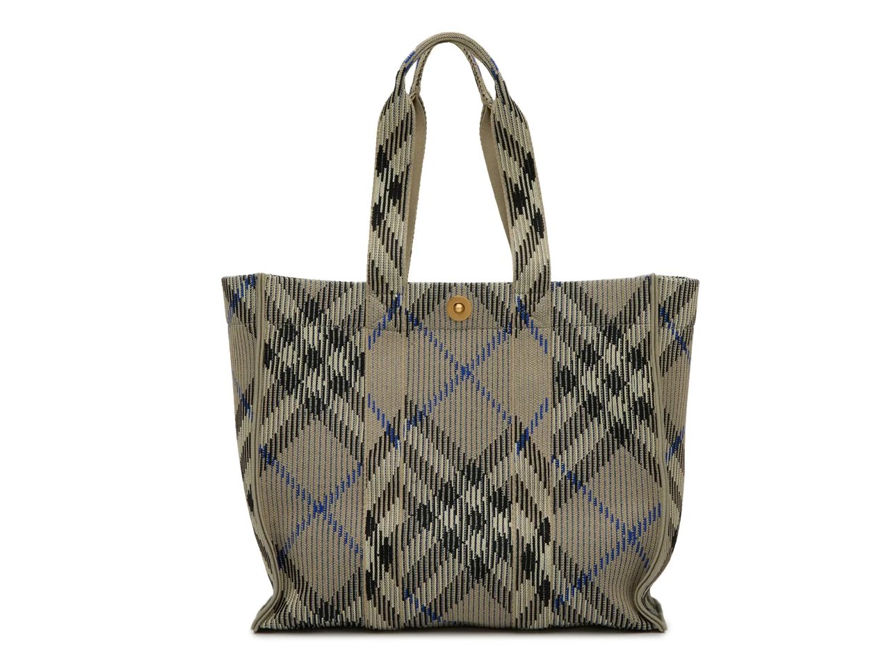 Medium Knit Check Tote