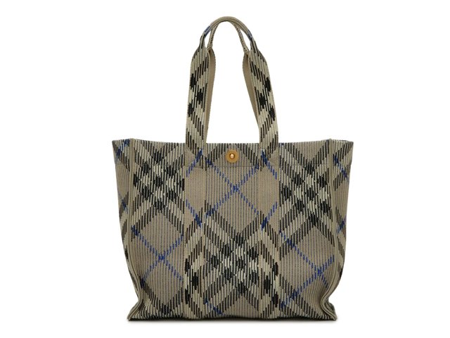 Medium Knit Check Tote