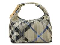 Mini Peg Hobo Bag Light Grey Plaid Print view