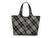 Medium Check Tote & Pouch Black Plaid Print view