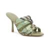 Mews Sandal Light Green Plaid Print view