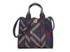 Mini Knit Check Satchel Navy Plaid Print view