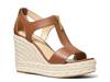 Berkley Wedge Sandal Brown Leather view