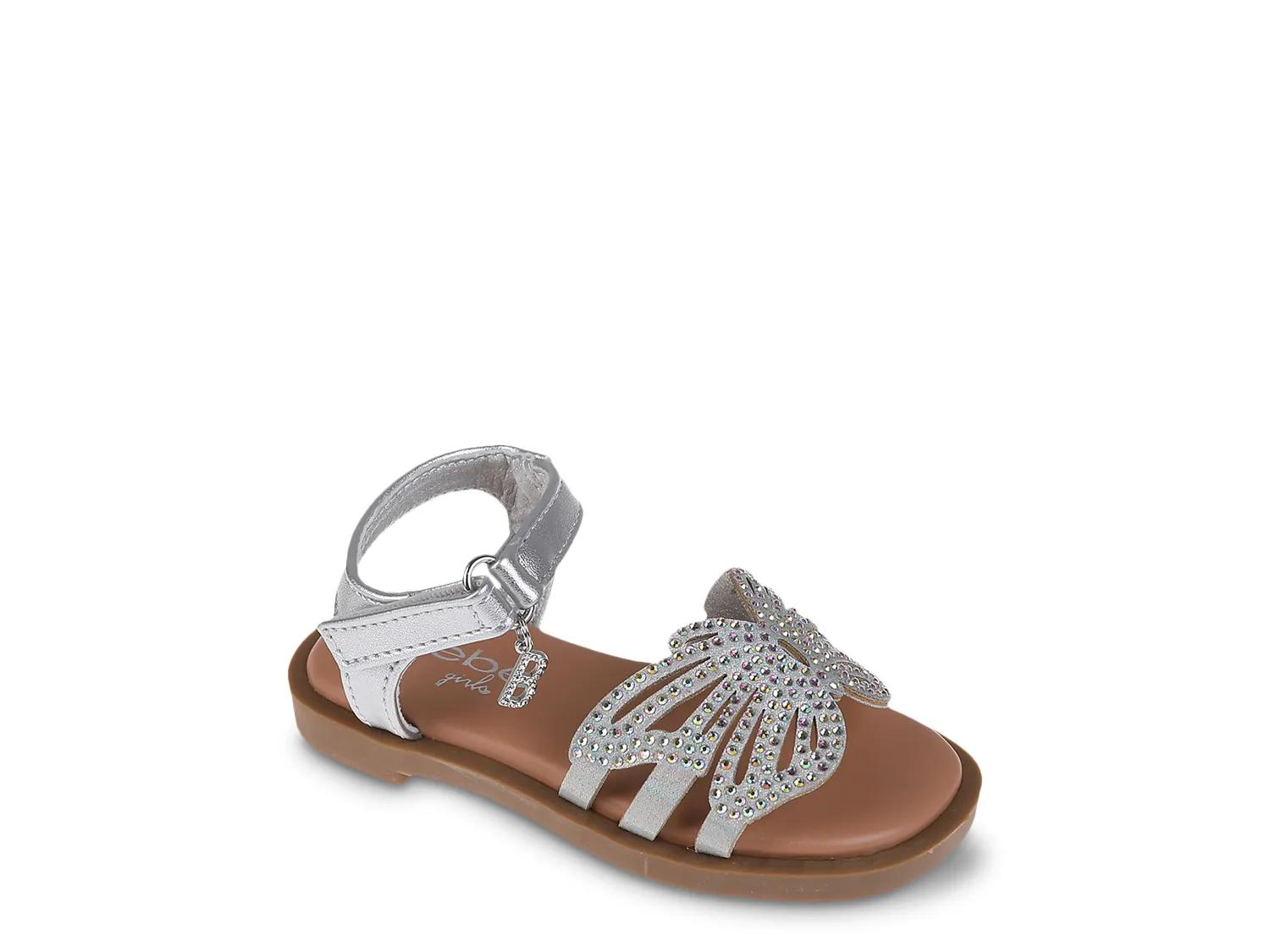 Bebe Mari Sandals Kids' In Silver Metallic