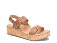 Sloan Wedge Sandal Brown Leather view