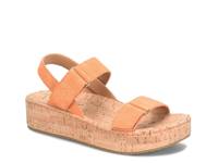 Sloan Wedge Sandal Orange Suede view