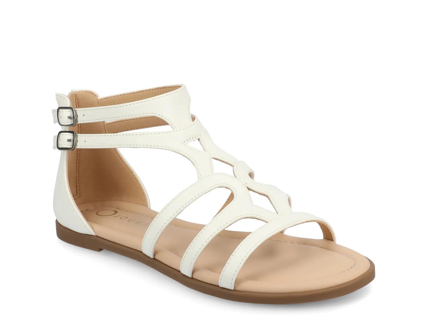 Journee Genneva Gladiator Sandal | Women's | White | Size 7.5 | Sandals