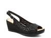 Anita Wedge Sandal Black view