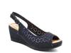 Anita Wedge Sandal Navy view