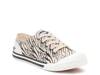 Jazzin Sneaker - Women's Ivory/Black Wavy Abstract Print view