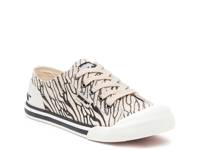 Jazzin Sneaker - Women's Ivory/Black Wavy Abstract Print view