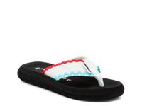 Spotlight Flip Flop White/Multicolor Wavy Embroidery  view