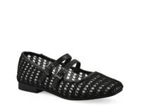 Besnik Mary Jane Flat Black Fabric view
