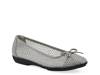 Carlicia Ballet Flat Silver Fabric view