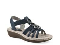 Caselyn Wedge Sandal Navy Nubuck view