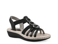 Caselyn Wedge Sandal Black Nubuck view