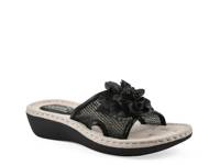 Chill Wedge Sandal Black Fabric view