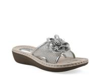 Chill Wedge Sandal Silver Fabric view