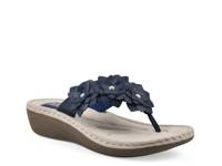 Content Wedge Sandal Navy view