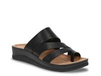 Fresha Wedge Sandal Black Synthetic view