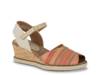 Odetta Wedge Sandal Orange/Multicolor Geometric Print view