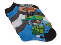 Minecraft Kids' No Show Socks - 6 Pack Multicolor view