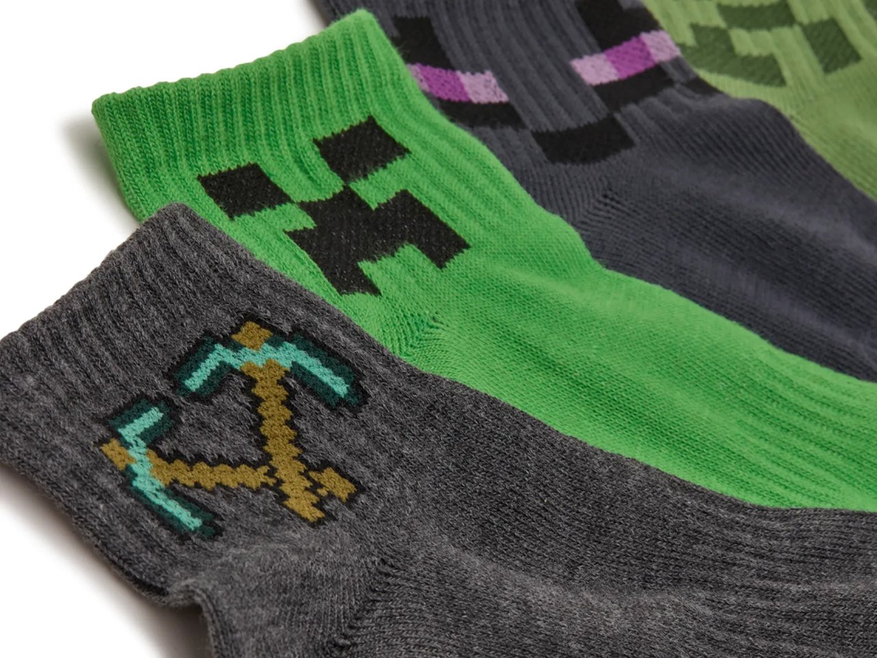 Minecraft Kids' Ankle Socks - 6 Pack