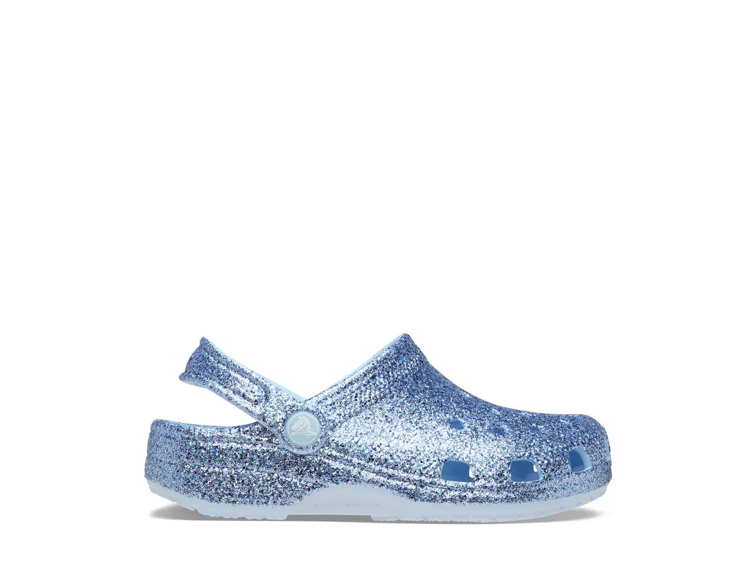 Featuring the Crocs kids' Classic Chunky Glitter Clog. Click to shop this shoe.