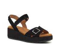 Baminda Wedge Sandal Black Suede view