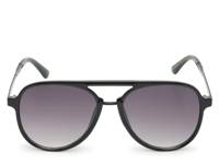 Retro Aviator Sunglasses Black view