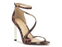 Qamille Sandal Beige/Black Leopard Print Satin view