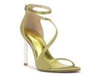 Qamille Sandal Lime Green Satin view