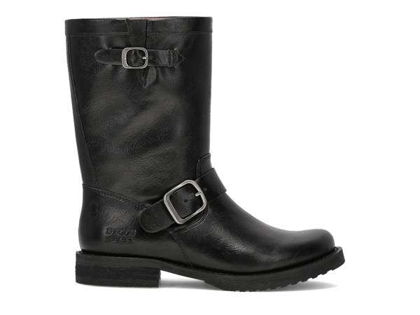 Featuring a black moto boot from Frye & Co.