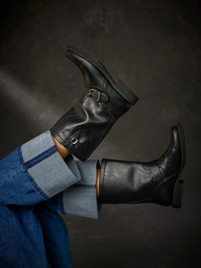 FRYE AND CO Black  Ankle Boots Frye and Co. Mens Orson Flat Heel Motorcycle Boots, Color  main image 3