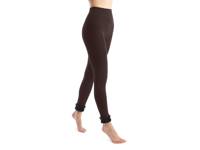 Faux Fur Lined Leggings Dark Brown view