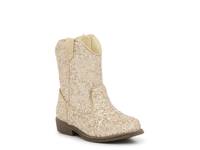 Lil Amelia Cowboy Boot - Kids' Gold Glitter view
