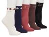 Floral Wide Welt Women's Quarter Socks - 5 Pack Multicolor view