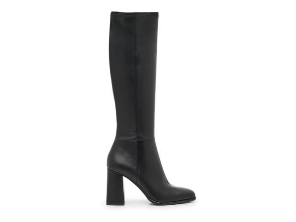 Featuring a tall black boot from Madden Girl.