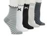 Bow Stripe Women's Ankle Socks - 5 Pack Multicolor view