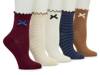 Bow Stripe Women's Ankle Socks - 5 Pack Multicolor view