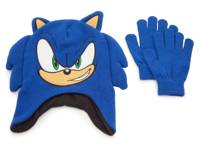 Sonic Earflap Kids' Beanie & Glove Set Blue view