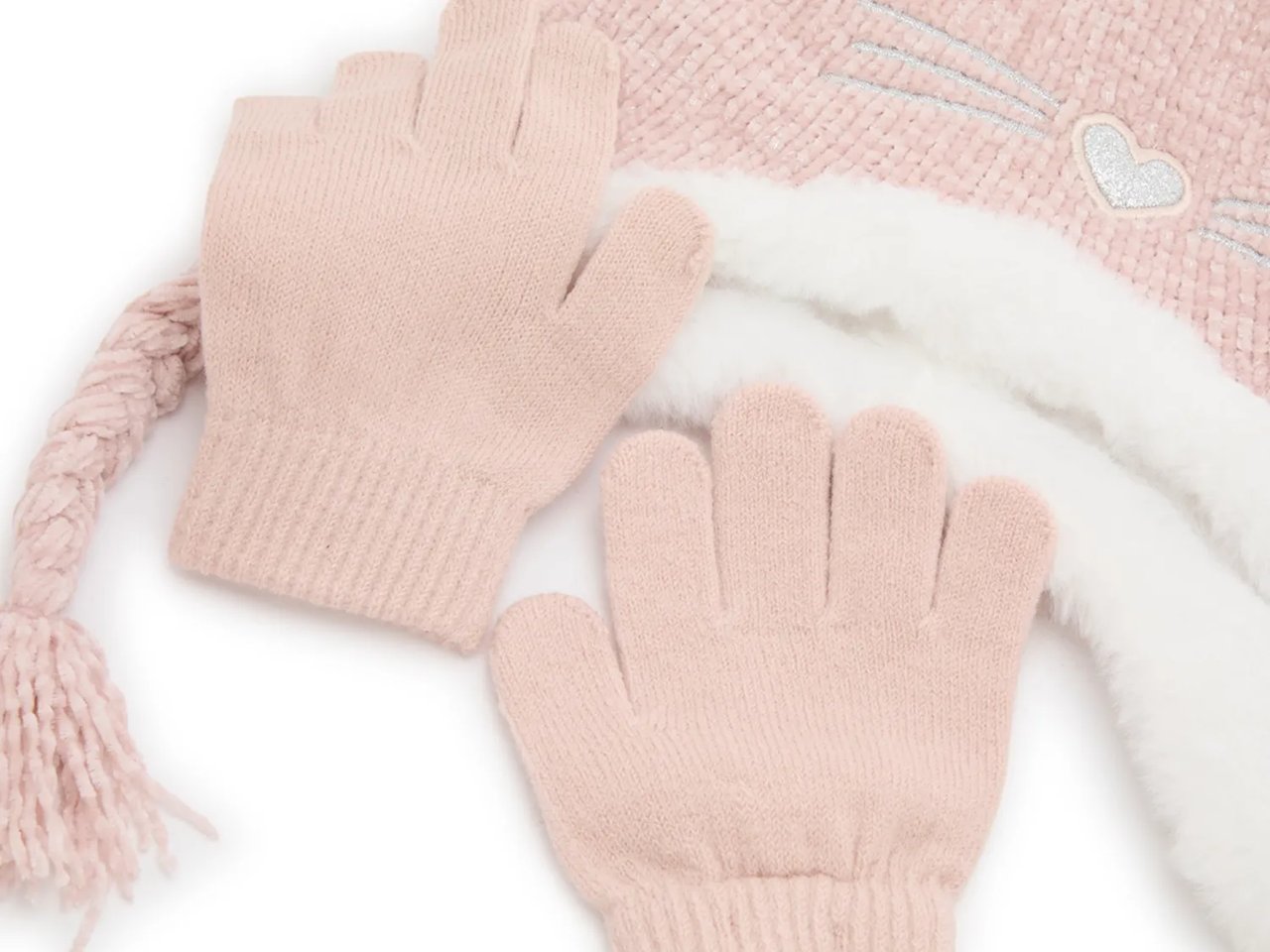 Cat Kids' Beanie & Gloves Set