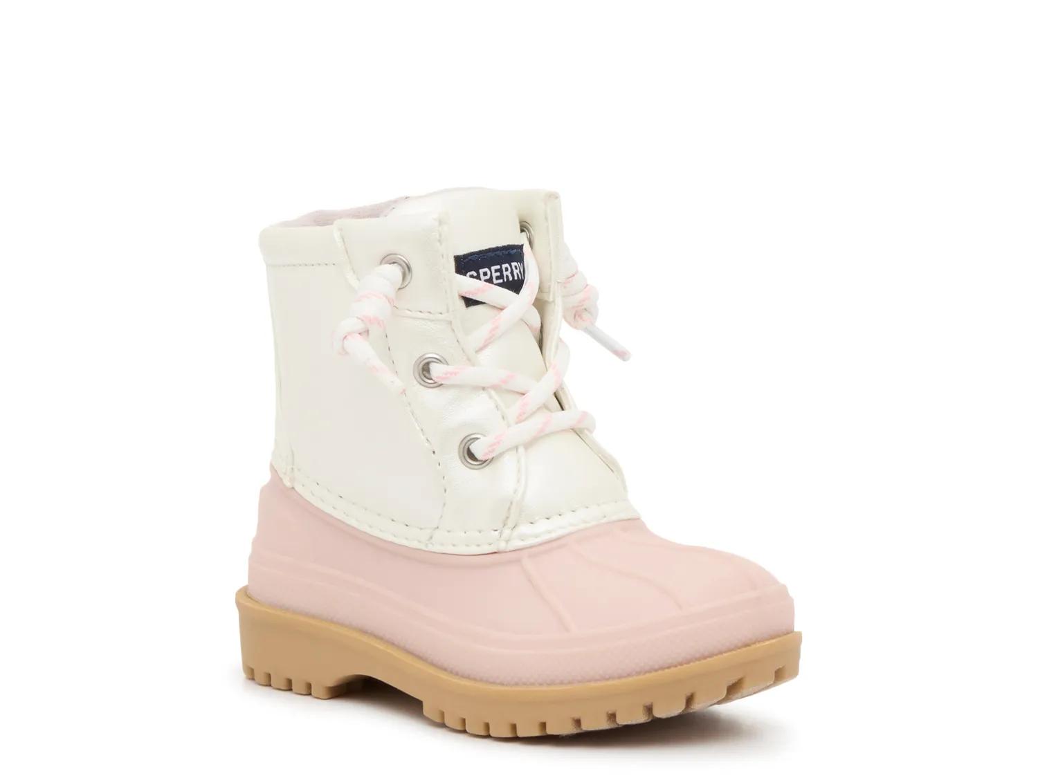 Sperry Duck Boot Kids' In White/pink