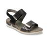 Civic Wedge Sandal Black Snake Print view