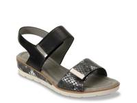 Civic Wedge Sandal Black Snake Print view